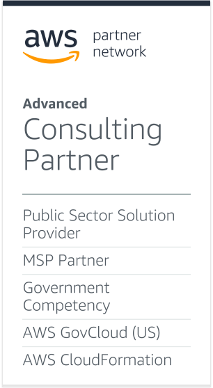 AWS Advanced Consulting Partner Logo - Gray sans-serif type